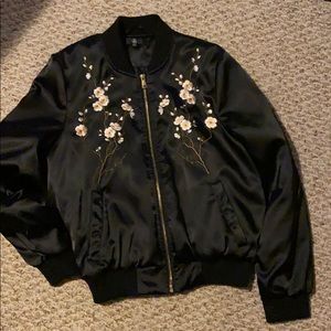 NWOT embroidered bomber jacket